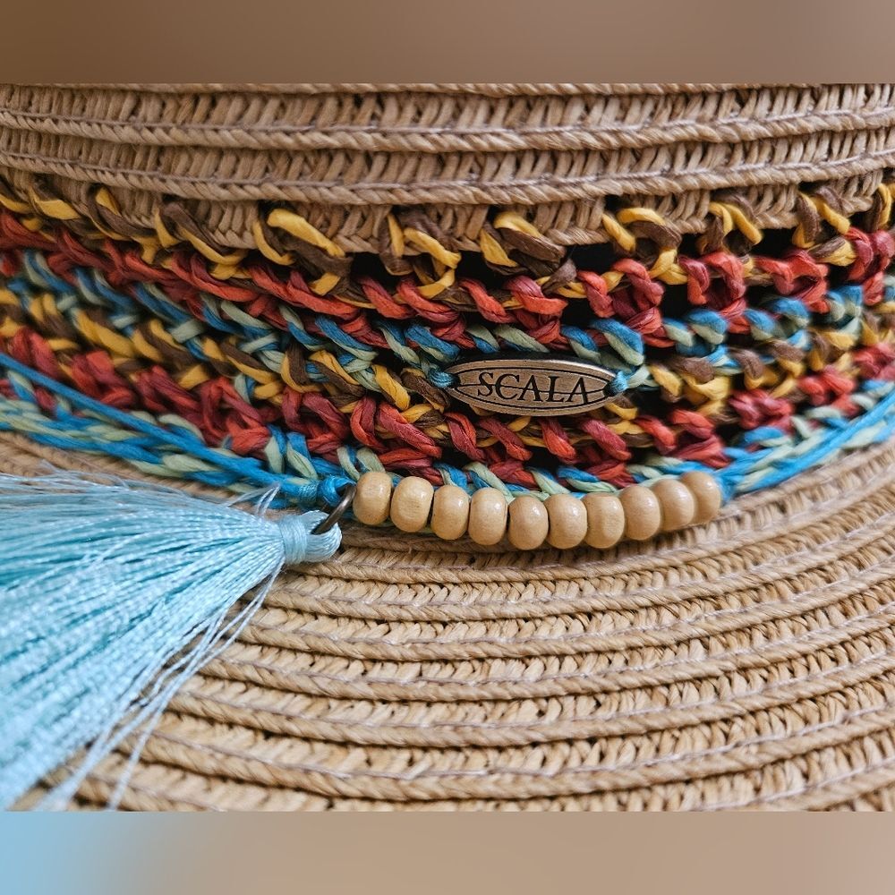 Scala Collection Natural Multi Braid Straw Safari… - image 2